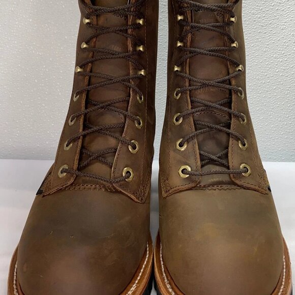 NEW CHIPPEWA Super DNA Steel Toe Waterproof Boots Brown Leather Size 10EEE - Picture 9 of 12